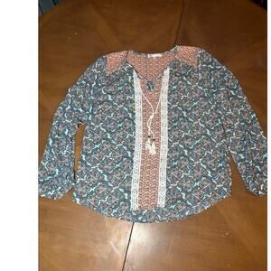 DR2 bohemian peasant top in excellent condition size medium